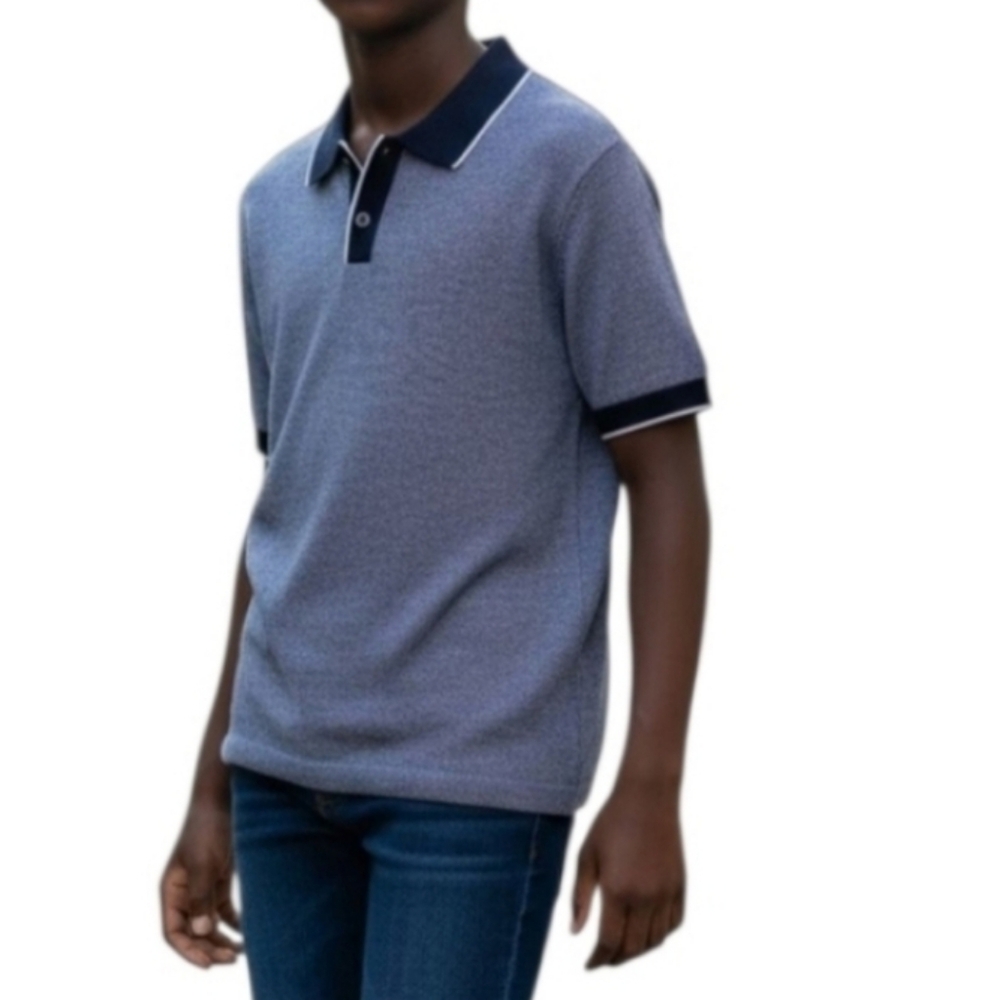 Banana Republic Young Man's V-Neck Sweater in Blue and Gray